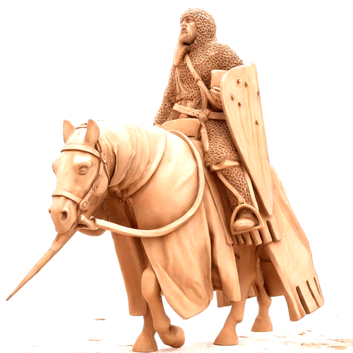Caballero medieval a escala