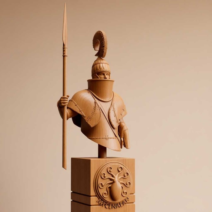 Soldado micénico griego, 1500 a.C., busto escala 1/6