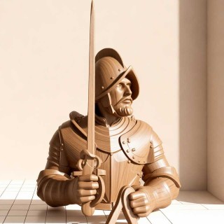 Busto conquistador español, escala 1/6