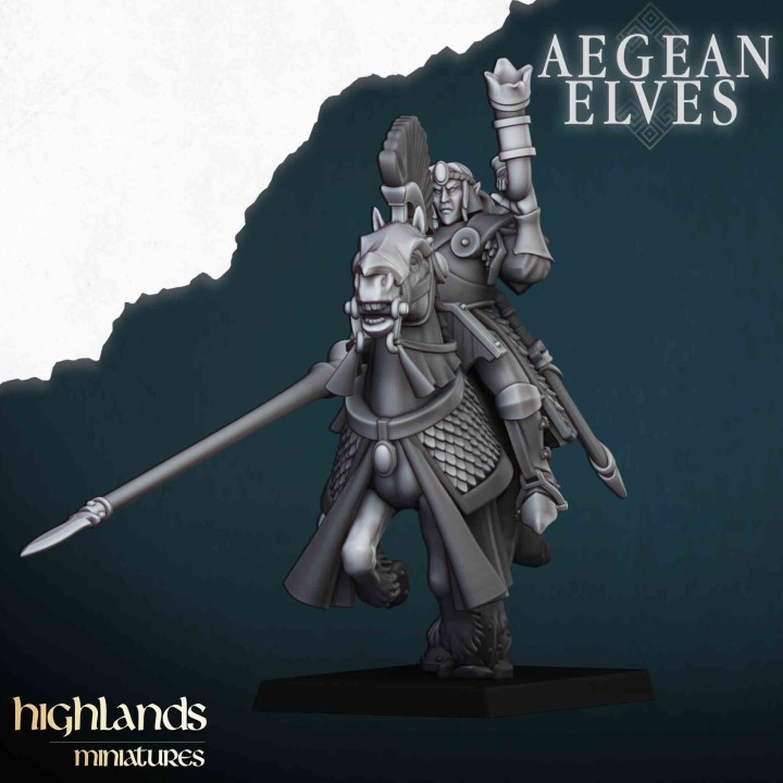 8 caballeros élficos con lanza_28mm