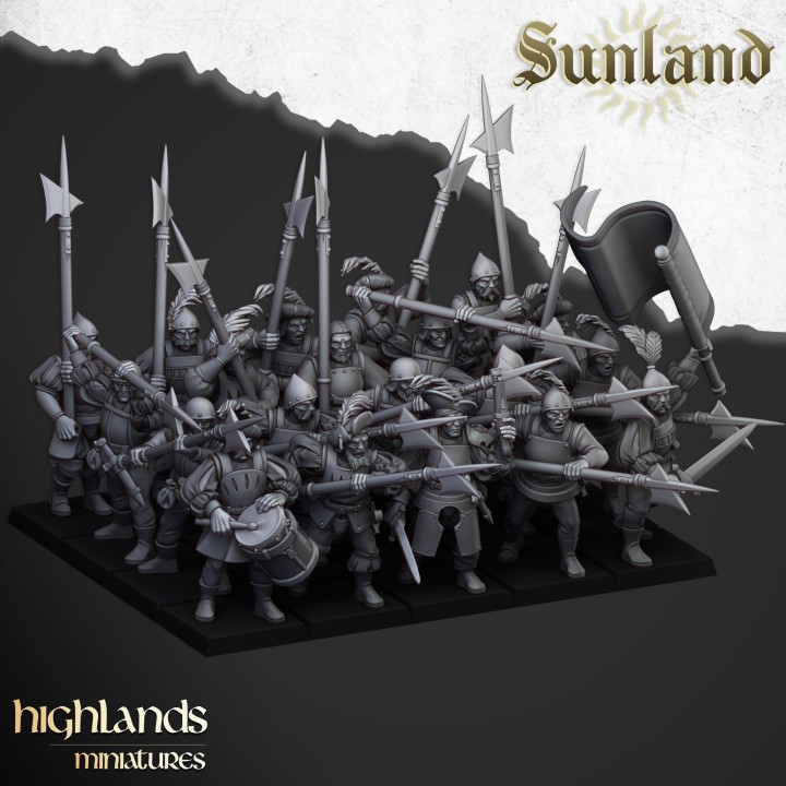 20 alabarderos imperiales Sunland_28mm