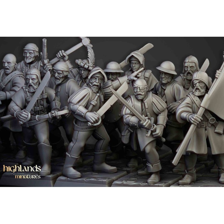 20 soldados de la milicia imperial_28mm