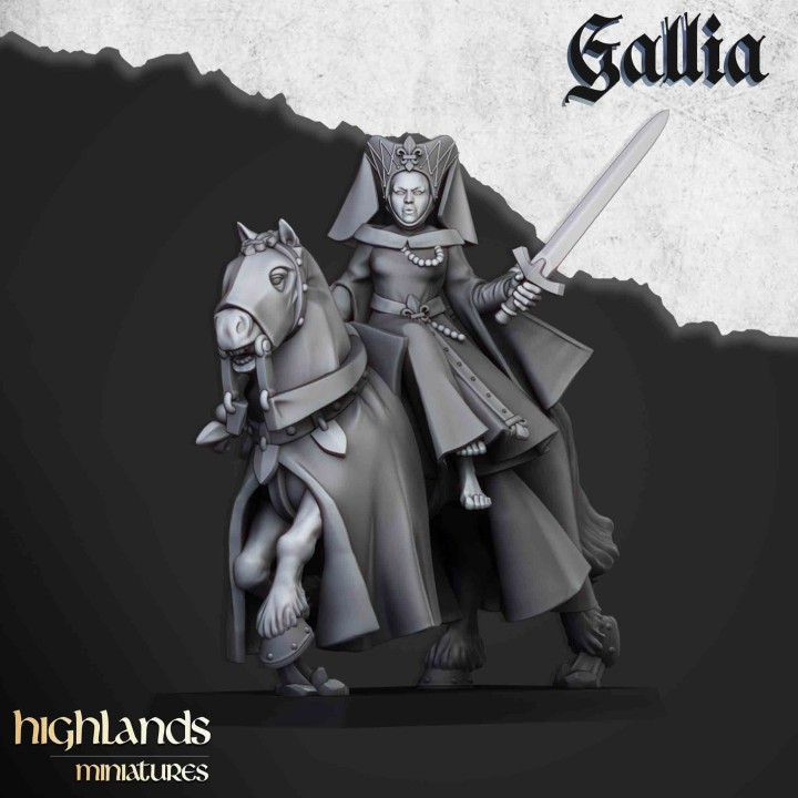 1 damisela de gallia a caballo_28mm