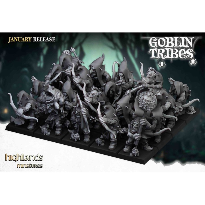 20 goblins nocturnos con arco_28mm